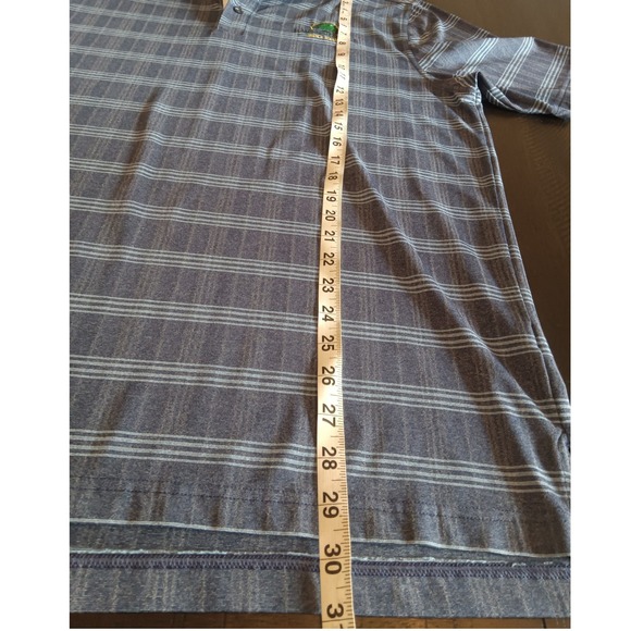 Bobby Jones X-H2O Performance Golf Polo Shirt L Hammock Creek Logo Blue Striped - Picture 10 of 10